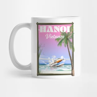 Hanoi Vietnam seaplane travel poster Mug